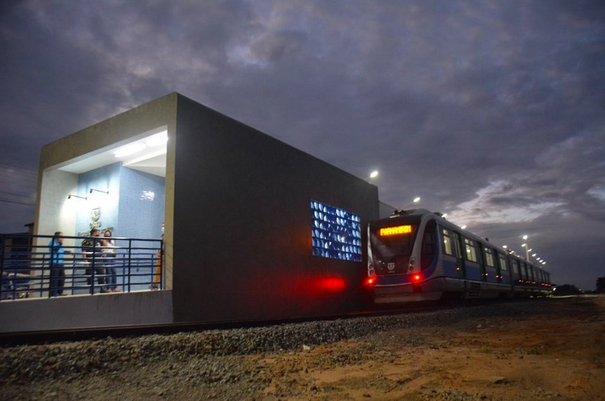 Ditec automatic doors in Parnamirim train station in Brazil